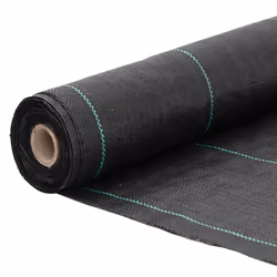 vidaXL Weed Membrane Weed Barrier Fabric Weed Control Ground Cover Black PP - 0.5 x 200 m