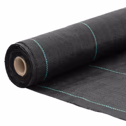 ) vidaXL Weed Membrane Weed Barrier Fabric Weed Control Ground Cover Black PP - 1.5 x 50 m (100 g/m2 - Additional view 2