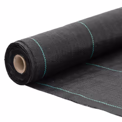 vidaXL Weed Membrane Weed Barrier Fabric Weed Control Cover Black 1.5x200 m PP