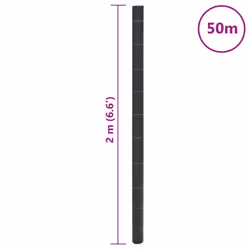 vidaXL Weed Membrane Garden Weed Barrier Fabric Weed Control Black 2x50 m PP - Additional view 7