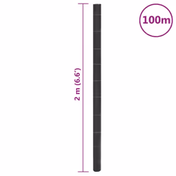 vidaXL Weed Membrane Garden Weed Barrier Fabric Weed Control Black 2x100 m PP