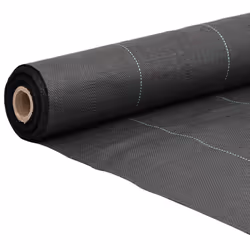 vidaXL Weed Membrane Weed Barrier Fabric Weed Control Ground Cover Black PP - 0.5 x 100 m