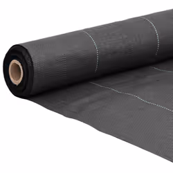vidaXL Weed Membrane Garden Weed Barrier Fabric Weed Control Black 1x25 m PP - Additional view 2