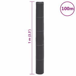 ) vidaXL Weed Membrane Weed Barrier Fabric Weed Control Ground Cover Black PP - 1 x 100 m (150 g/m2 - Additional view 3