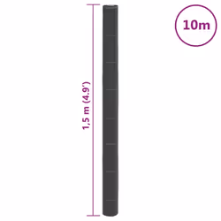 ) vidaXL Weed Membrane Weed Barrier Fabric Weed Control Ground Cover Black PP - 1.5 x 10 m (150 g/m2 - Additional view 3