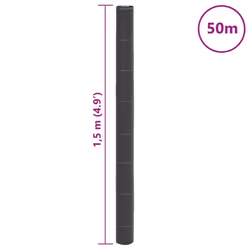 ) vidaXL Weed Membrane Weed Barrier Fabric Weed Control Ground Cover Black PP - 1.5 x 50 m (150 g/m2 - Additional view 7