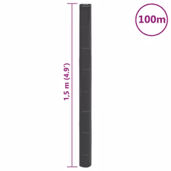) vidaXL Weed Membrane Weed Barrier Fabric Weed Control Ground Cover Black PP - 1.5 x 100 m (150 g/m2 - Additional view 7