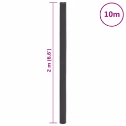 vidaXL Weed Membrane Garden Weed Barrier Fabric Weed Control Black 2x10 m PP - Additional view 7