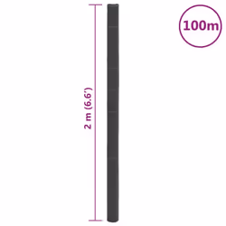 vidaXL Weed Membrane Garden Weed Barrier Fabric Weed Control Black 2x100 m PP - Additional view 7