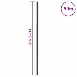 vidaXL Weed Membrane Garden Weed Barrier Fabric Weed Control Black 4x50 m PP