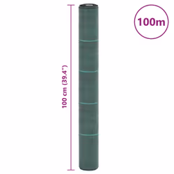 vidaXL Weed Membrane Garden Weed Barrier Fabric Weed Control Ground Cover PP - green, 1 x 100 m
