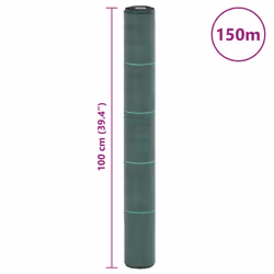 vidaXL Weed Membrane Garden Weed Barrier Fabric Weed Control Green 1x150 m PP