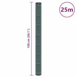 vidaXL Weed Membrane Garden Weed Barrier Fabric Weed Control Ground Cover PP - green, 1.5 x 25 m