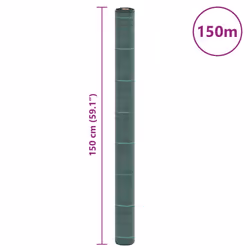 vidaXL Weed Membrane Garden Weed Barrier Fabric Weed Control Ground Cover PP - green, 1.5 x 150 m