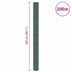 vidaXL Weed Membrane Garden Weed Barrier Fabric Weed Control Ground Cover PP - green, 1.5 x 200 m
