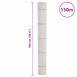 vidaXL Weed Membrane Garden Weed Barrier Fabric Weed Control White 1x150 m PP