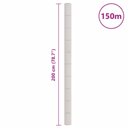 vidaXL Weed Membrane Garden Weed Barrier Fabric Weed Control White 2x150 m PP - Additional view 7