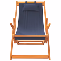 VidaXL 3214481 outdoor chair Terrace Padded seat Eucalyptus, Polyester Blue - Additional view 4