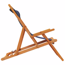 VidaXL 3214481 outdoor chair Terrace Padded seat Eucalyptus, Polyester Blue - Additional view 5