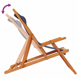 VidaXL 3214481 outdoor chair Terrace Padded seat Eucalyptus, Polyester Blue - Additional view 7