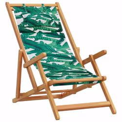 VidaXL 3214489 outdoor chair Terrace Padded seat Eucalyptus, Polyester Green