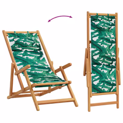 VidaXL 3214489 outdoor chair Terrace Padded seat Eucalyptus, Polyester Green - Additional view 7