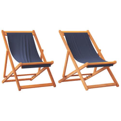 VidaXL 3214492 outdoor chair Terrace Padded seat Eucalyptus, Polyester Blue