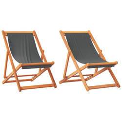 VidaXL 3214493 outdoor chair Terrace Padded seat Eucalyptus, Polyester Grey