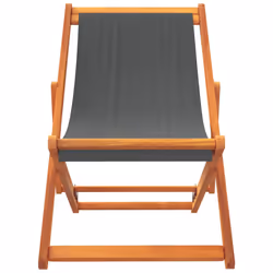 VidaXL 3214493 outdoor chair Terrace Padded seat Eucalyptus, Polyester Grey - Additional view 4