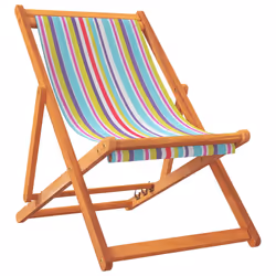 VidaXL 3214494 outdoor chair Terrace Padded seat Eucalyptus, Polyester Multicolour - Additional view 3