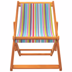 VidaXL 3214494 outdoor chair Terrace Padded seat Eucalyptus, Polyester Multicolour - Additional view 4