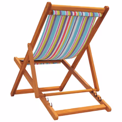 VidaXL 3214494 outdoor chair Terrace Padded seat Eucalyptus, Polyester Multicolour - Additional view 6