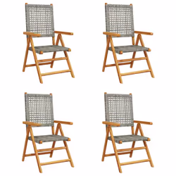 VidaXL 3214523, Terrace, Padded seat, Acacia wood, Polyrattan, Grey, 110 kg, 570 mm