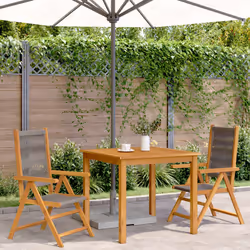 VidaXL 3214532 outdoor chair Terrace Padded seat Acacia wood, Polypropylene (PP) Grey - Additional view 3