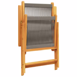 VidaXL 3214532 outdoor chair Terrace Padded seat Acacia wood, Polypropylene (PP) Grey - Additional view 8