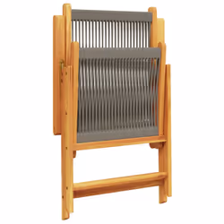 VidaXL 3214533 outdoor chair Terrace Padded seat Acacia wood, Polypropylene (PP) Grey - Additional view 7