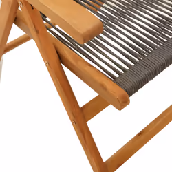 VidaXL 3214533 outdoor chair Terrace Padded seat Acacia wood, Polypropylene (PP) Grey - Additional view 8