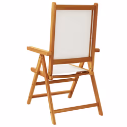 VidaXL 3214538 outdoor chair Terrace Padded seat Acacia wood, Polyester Cream, White - Additional view 7