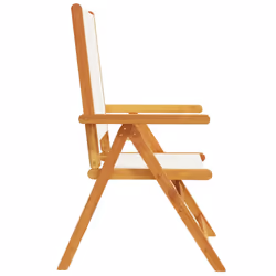VidaXL 3214539 outdoor chair Terrace Padded seat Acacia wood, Polyester Cream, White - Additional view 6