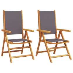 VidaXL 3214541 outdoor chair Terrace Padded seat Acacia wood, Polyester Anthracite