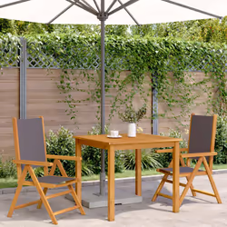 VidaXL 3214541 outdoor chair Terrace Padded seat Acacia wood, Polyester Anthracite