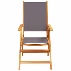 VidaXL 3214541 outdoor chair Terrace Padded seat Acacia wood, Polyester Anthracite - Additional view 5