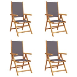VidaXL 3214542 outdoor chair Terrace Padded seat Acacia wood, Polyester Anthracite