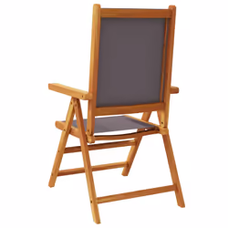 VidaXL 3214542 outdoor chair Terrace Padded seat Acacia wood, Polyester Anthracite - Additional view 6