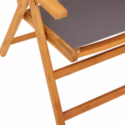 VidaXL 3214542 outdoor chair Terrace Padded seat Acacia wood, Polyester Anthracite - Additional view 8