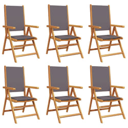 VidaXL 3214543 outdoor chair Terrace Padded seat Acacia wood, Polyester Anthracite