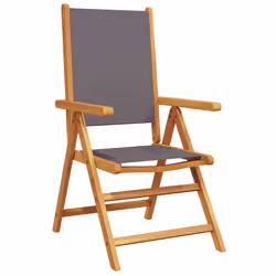 VidaXL 3214543 outdoor chair Terrace Padded seat Acacia wood, Polyester Anthracite