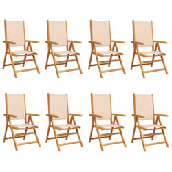 VidaXL 3214549 outdoor chair Terrace Padded seat Acacia wood, Polyester Beige