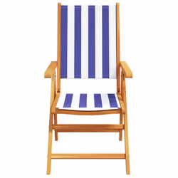 VidaXL 3214553 outdoor chair Terrace Padded seat Acacia wood, Polyester Blue, White - Additional view 5