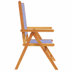 VidaXL 3214555 outdoor chair Terrace Padded seat Acacia wood, Polyester Blue, White - Additional view 5